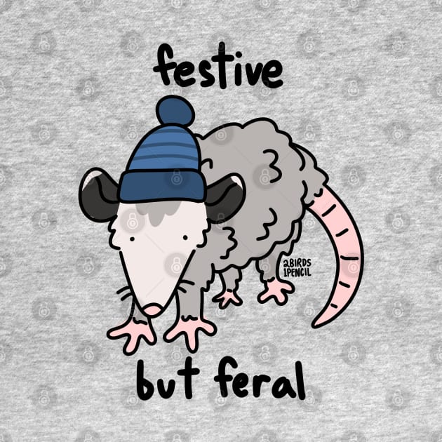 Festive but feral possum by 2Birds1Pencil